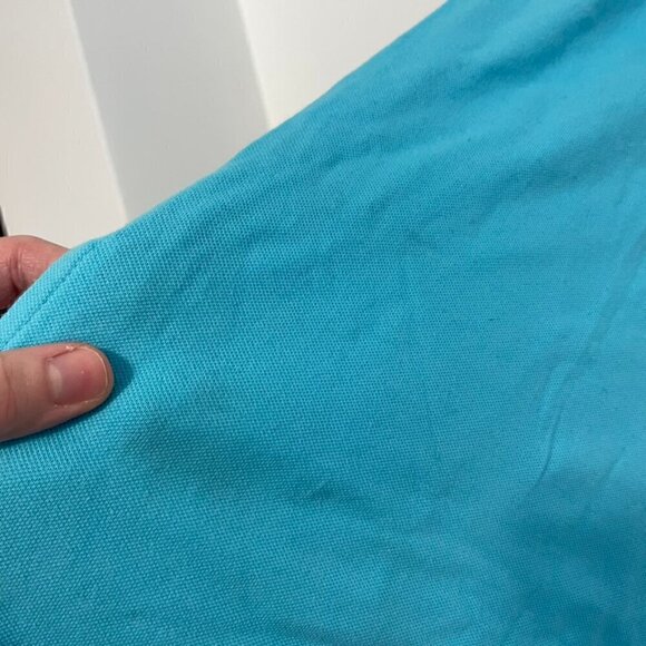 LILLY PULITZER Turquoise Blue Collared Short Sleeve Cotton Polo Shirt Dress M - Picture 5 of 16